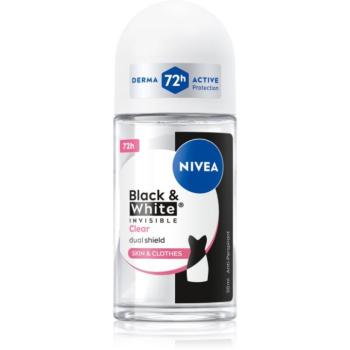 NIVEA Invisible Black & White Clear golyós izzadásgátló hölgyeknek 50 ml kép