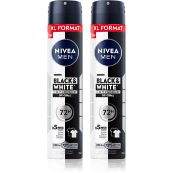 NIVEA MEN Black & White Invisible Original izzadásgátló spray takarékos kiszerelés kép