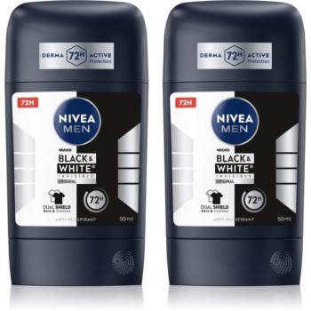 NIVEA MEN Black & White Invisible Original izzadásgátló stift takarékos kiszerelés kép