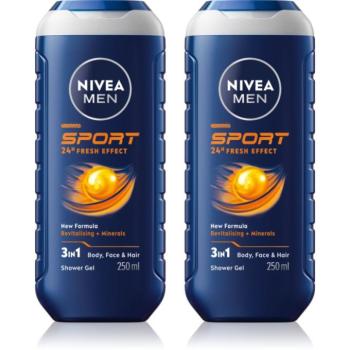 NIVEA MEN Sport fürdőgél férfiaknak takarékos kiszerelés kép