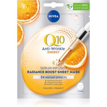NIVEA Q10 Energy szövet arcmaszk a ráncok ellen 1 db kép