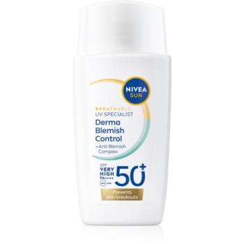 NIVEA SUN Derma Skin Clear napozó arckrém a bőrhibákra SPF 50+ 40 ml kép