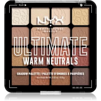 NYX Professional Makeup Ultimate Shadow Palette szemhéjfesték árnyalat Warm Neutrals 16x0,8 g kép