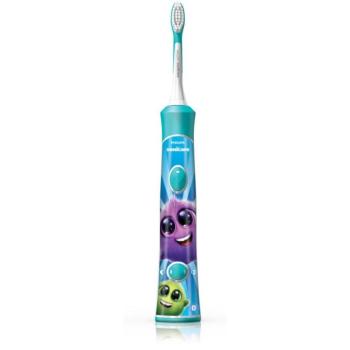 Philips Sonicare For Kids HX6322/04 szónikus elektromos gyermek fogkefék Bluetooth összeköttetéssel Aqua 1 db kép
