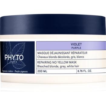 Phyto Violet Repairing No Yellow Mask regeneráló maszk a szőke és melírozott hajra 200 ml kép