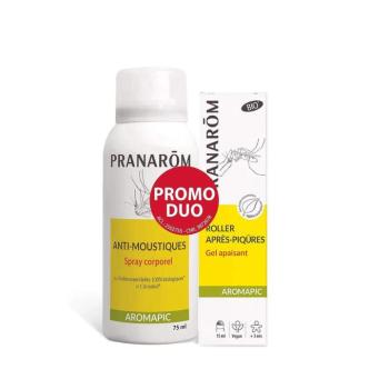 Pranarom Aromapic bio szúnyog- és rovarriasztó spray bőrre + csípés utáni ecsetelő - duo csomag 75 ml + 15 ml kép