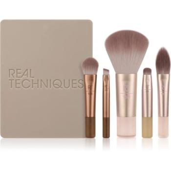 Real Techniques New Nudes On The Glow Mini Brush Kit ecset szett utazásra 6 db kép