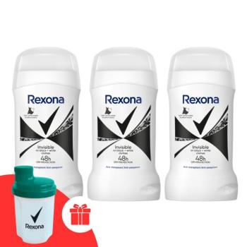 Rexona Invisible izzadásgátló Stift 3x50ml + Ajándék Rexona shaker kép