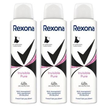 Rexona Invisible Pure női izzadásgátló dezodor, 3x150 ml kép