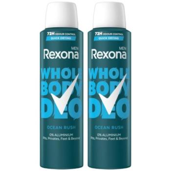 Rexona Men Ocean Rush teljes test dezodor, 2x150 ml kép