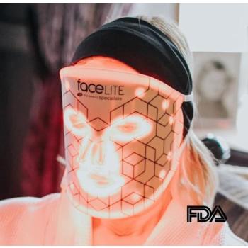 Rio Beauty faceLITE2 LED fényterápiás ránctalanító, bőrmegújító arcmaszk, FDA minősítéssel kép