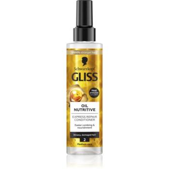 Schwarzkopf Gliss Oil Nutritive regeneráló balzsam a rakoncátlan és töredezett hajra 200 ml kép