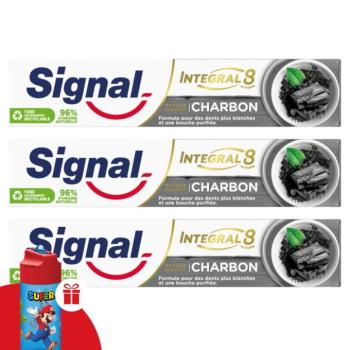 Signal Fogkrém Nature Elements Aktív Szén 3x75ml + Ajándék Kulacs kép