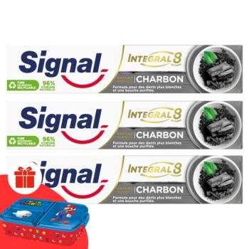 Signal Nature Elements fogkrém aktív szénnel 3x75ml + Ajándék Sig... kép
