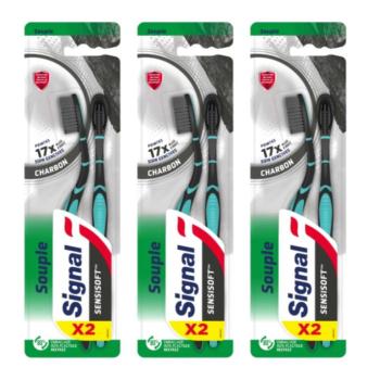 Signal Sensisoft Charcoal fogkefe, 3x2 db