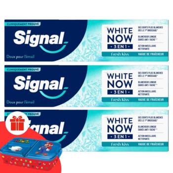 Signal White Now 3in1 Fresh Kiss fogkrém 3x75ml + Ajándék Signal... kép