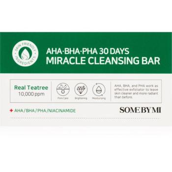 Some By Mi AHA∙BHA∙PHA 30 Days Miracle Cleansing Bar hidratáló tisztító szappan zsíros és problémás bőrre 106 g kép
