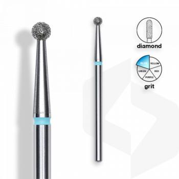 Staleks - Gyémánt Csiszolófej Gömb 2,5 mm | Kék | Közepes | FA01B025 () kép