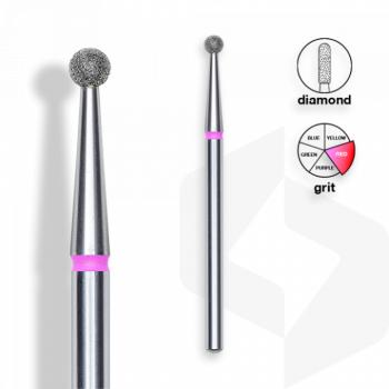 Staleks - Gyémánt Csiszolófej Gömb 2,5 mm | Piros | Finom | FA01R025 () kép