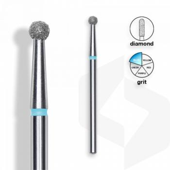 Staleks - Gyémánt Csiszolófej Gömb 2,7 mm | Kék | Közepes | FA01B027 () kép