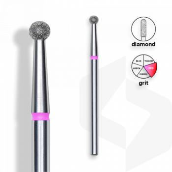 Staleks - Gyémánt Csiszolófej Gömb 2,7 mm | Piros | Finom | FA01R027 () kép