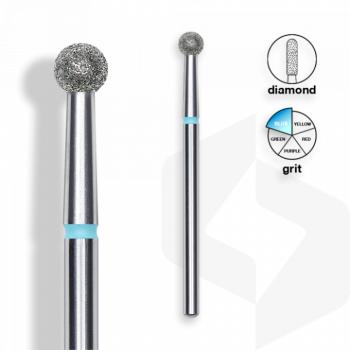 Staleks - Gyémánt Csiszolófej Gömb 3,5 mm | Kék | Közepes | FA01B035 () kép