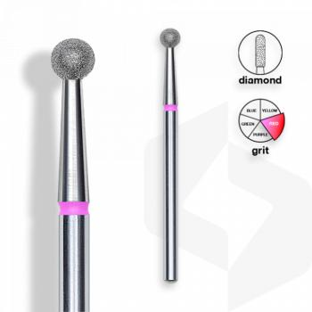 Staleks - Gyémánt Csiszolófej Gömb 3,5 mm | Piros | Finom | FA01R035 () kép