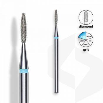 Staleks - Gyémánt Csiszolófej Hegyes Lándzsa 1,6 mm | 8 mm Kék | Közepes | FA10B016-8 () kép