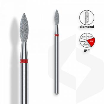 Staleks - Gyémánt Csiszolófej Hegyes Lándzsa 2,3 mm | 8 mm Piros | Finom | FA11R023-8 () kép