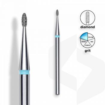 Staleks - Gyémánt Csiszolófej Ovális 1,2 mm | 3 mm Kék | Közepes | FA50B012-3 () kép