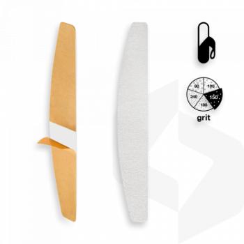 Staleks - Félhold Öntapadó Utántöltő Körömreszelő Papír 150 Grit - 30db DFE-40-150w - Fehér (30 db) kép