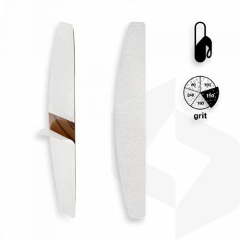 Staleks - Félhold Öntapadó Utántöltő Körömreszelő Papír 150 grit 50 db - DFE-42-150w - Fehér (50 db) kép