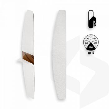 Staleks - Félhold Öntapadó Utántöltő Körömreszelő Papír 180 grit 50 db - DFE-42-180w - Fehér (50 db) kép