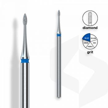 Staleks - Gyémánt Csiszolófej Mini Hegyes Lándzsa 1 mm | 3 mm Kék | Közepes | FA12B010-3 ()
