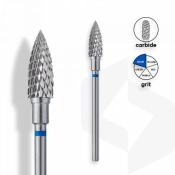Staleks - Karbid Csiszolófej Keskeny Lándzsa 5 mm | 13,5 mm Kék | Közepes | FT10B050-13.5 () kép