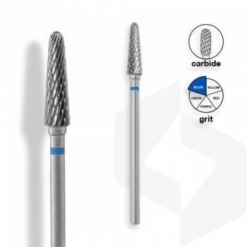 Staleks - Karbid Csiszolófej Keskeny Lekerekített Kúp 4 mm | 13 mm Kék | Közepes | FT70B040-13 () kép