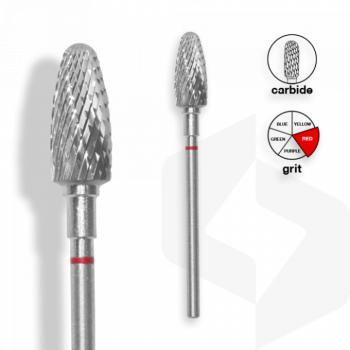 Staleks - Karbid Csiszolófej Kugli 6 mm | 14 mm Piros | Finom | FT90R060-14 () kép