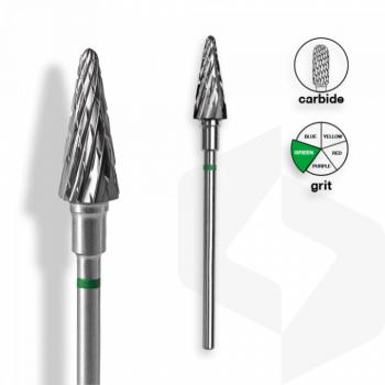 Staleks - Karbid Csiszolófej Kúp 6 mm | 14 mm Zöld | Durva | FT71G060-14 () kép
