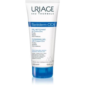 Uriage Bariederm Cica Cleansing Gel with Copper-Zinc nyugtató tisztító gél a repedezett bőrre 200 ml kép