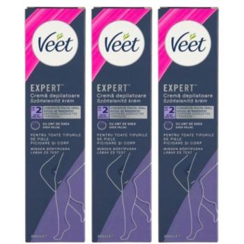 Veet Expert Szőrtelenítő krém shea vajjal 3x200ml kép