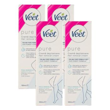 Veet Pure Sensitive Szőrtelenítő krém érzékeny bőrre 4x100ml kép