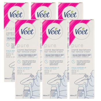 Veet Pure Szőrtelenítő krém érzékeny bőrre 6x100ml kép