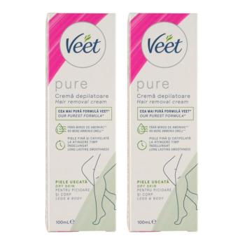 Veet Silk&Fresh liliom illatú Szőrtelenítő krém száraz bőrre 2x100ml kép