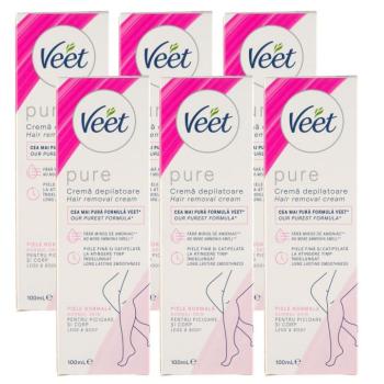 Veet Silk&Fresh Szőrtelenítő krém normál bőrre 6x100ml kép