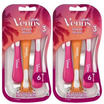 Venus Smooth Miami eldobható női Borotva 2x6db kép