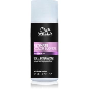 Wella Professionals Ultimate Color Blonde Shampoo sampon a sárga tónusok neutralizálására szőkített vagy melírozott hajra 50 ml kép