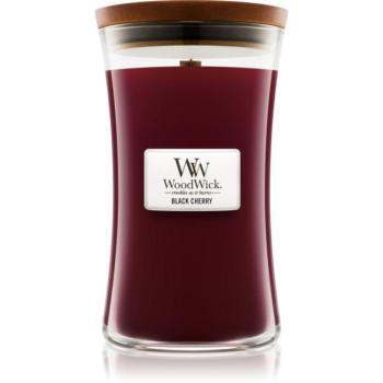 Woodwick Black Cherry illatgyertya fa kanóccal 609.5 g kép