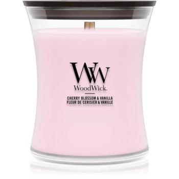 Woodwick Cherry Blossom & Vanilla illatgyertya fa kanóccal 275 g kép