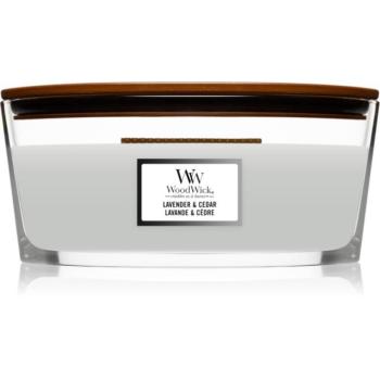 Woodwick Lavender & Cedar illatgyertya fa kanóccal (hearthwick) 453.6 g kép