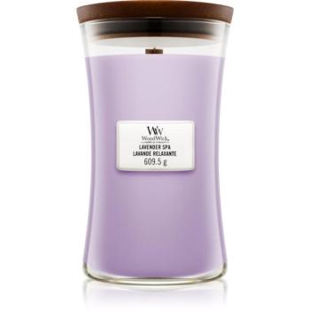 Woodwick Lavender Spa illatgyertya fa kanóccal 609.5 g kép